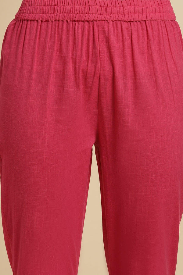 Blue Printed Anarkali Kurta, Pants & Dupatta Set