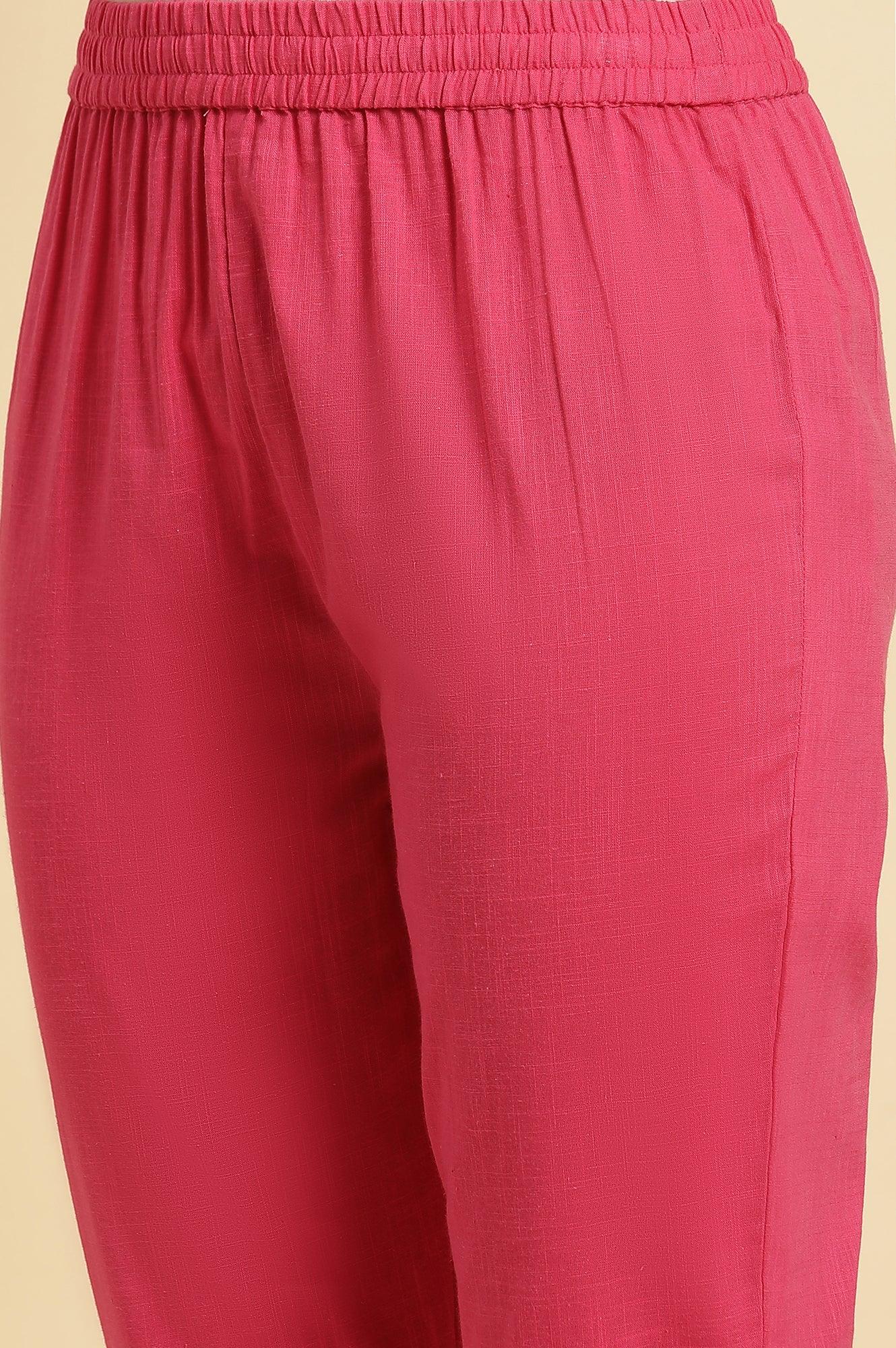 Blue Printed Anarkali Kurta, Pants &amp; Dupatta Set - wforwoman