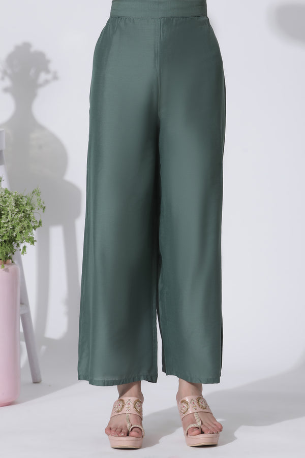 Purple Embroidered Kurta And Pants Set