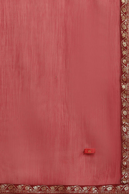 Blue Gathered Embroidered Kurta, Tights And Dupatta Festive Set - wforwoman