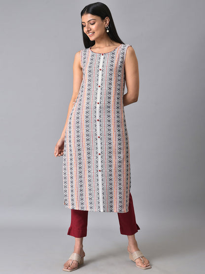 Red Solid Straight Fit Cotton Trousers With Elasticated Back