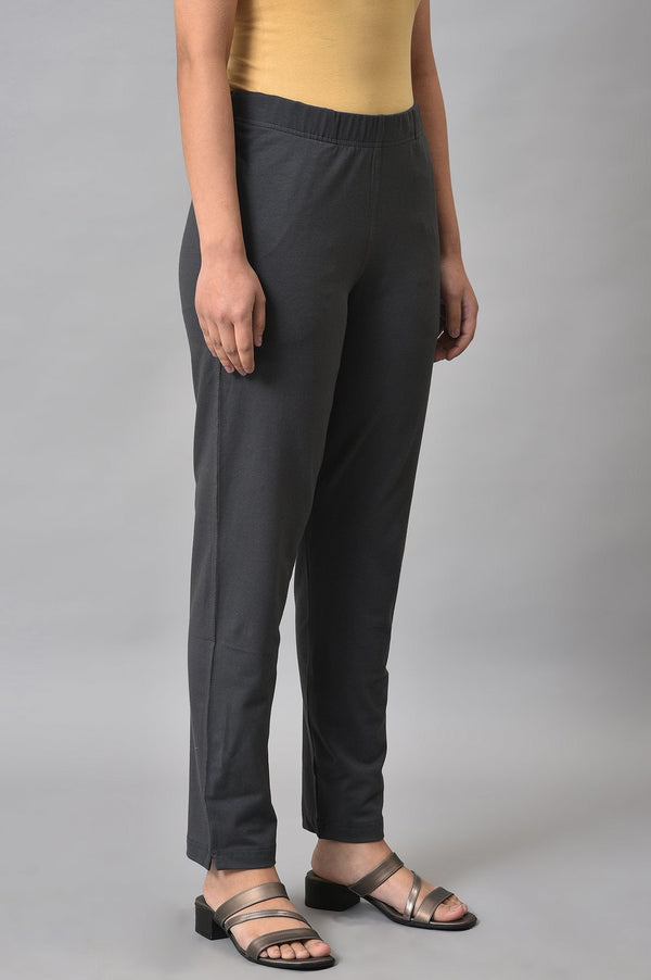 Elleven Women's Grey Cotton Jersey Pants