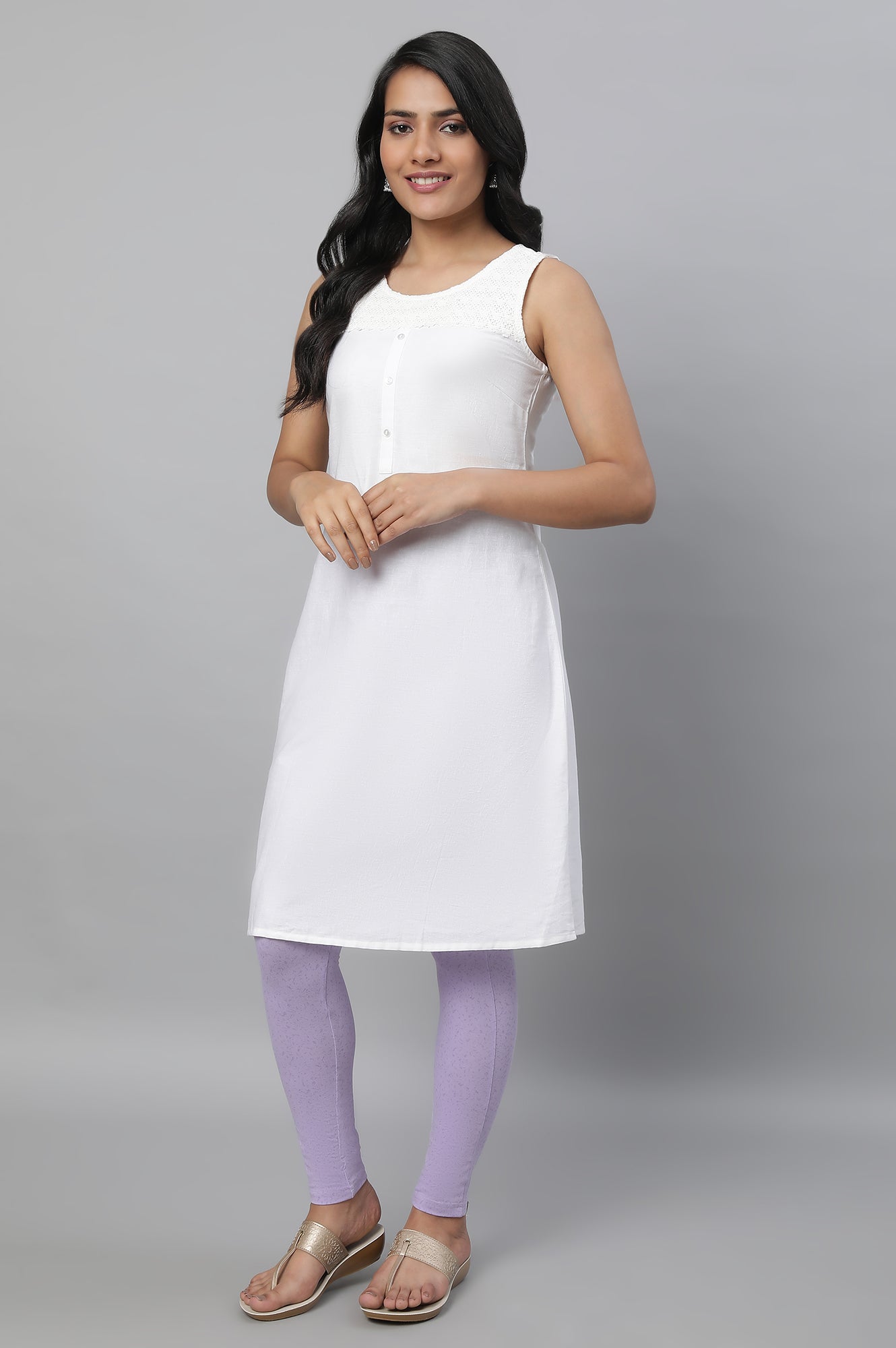 Purple Printed Skinny Fit Yoga Tights With Elasticated Waistband