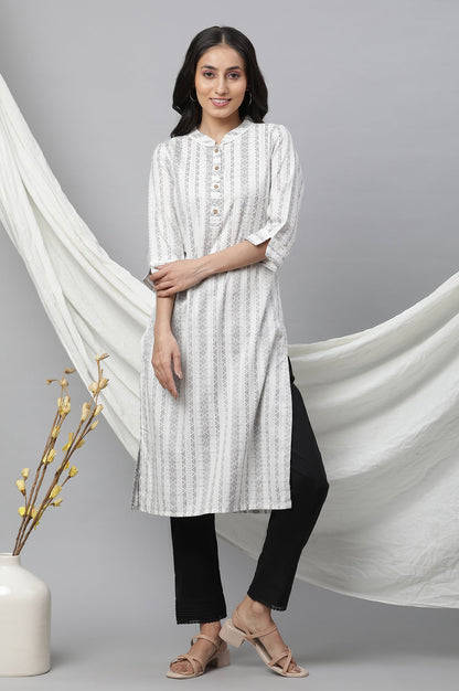 Black Solid Straight Fit Cotton Trousers With Lace Insert