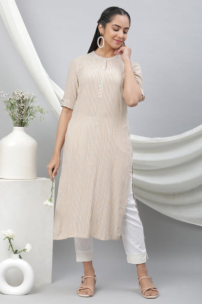 White Solid Straight Fit Cotton Trousers With Embroidered Hemline