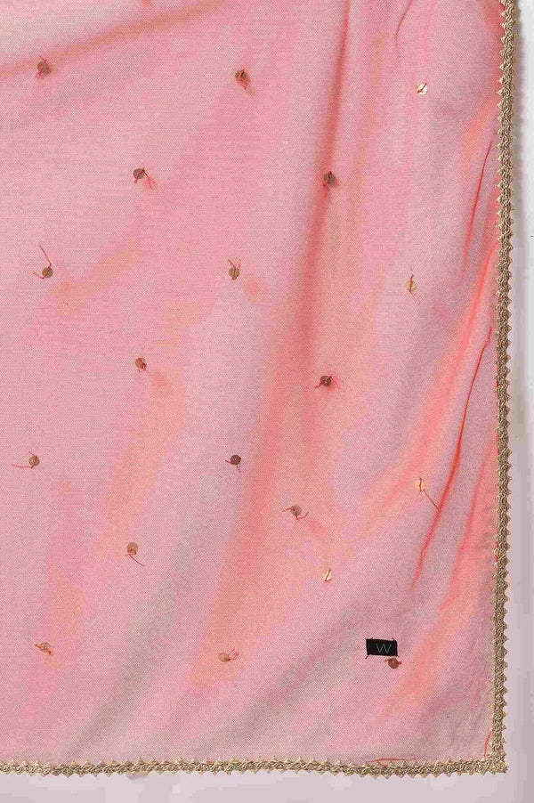 Blue & Orange Embroidered kurta Sharara Set