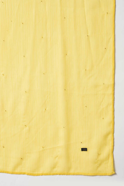 Light Yellow Printed kurta With Parallel Pants And Chiffon Dupatta - wforwoman