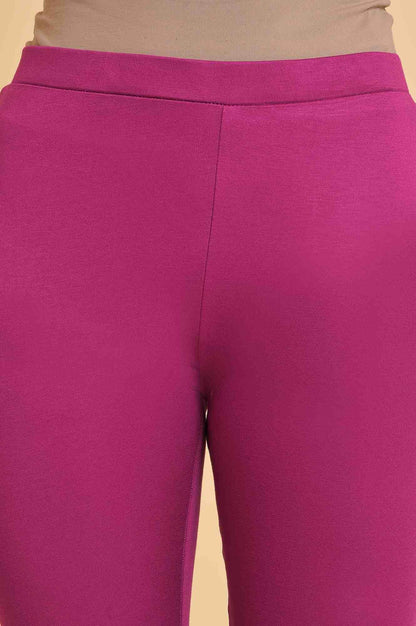 Dark Pink Sequined Anarkali kurta, Tights &amp; Dupatta Set - wforwoman