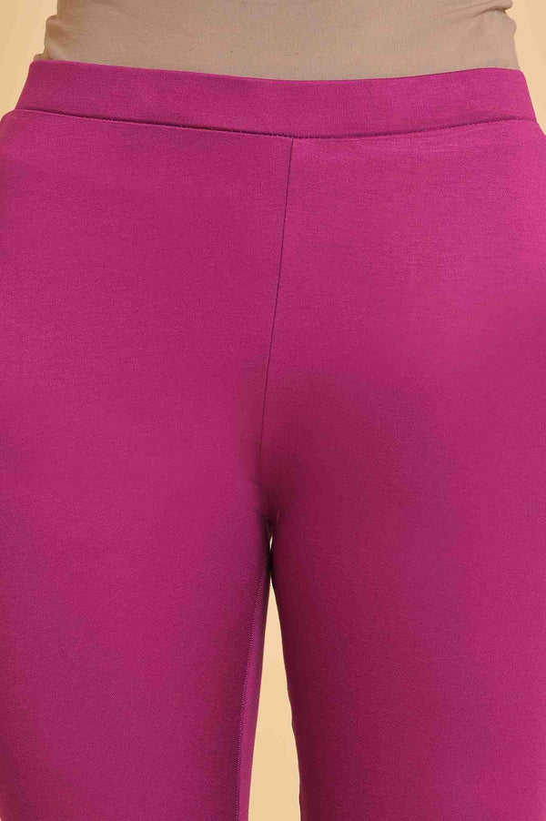 Dark Pink Sequined Anarkali kurta, Tights & Dupatta Set