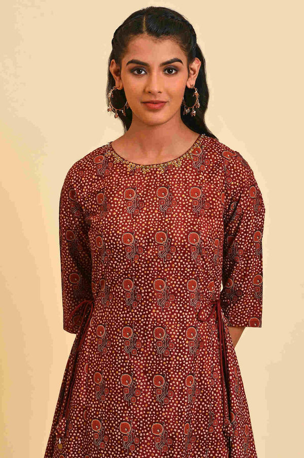 Red Cowl Neck Plus Size Layered Dress