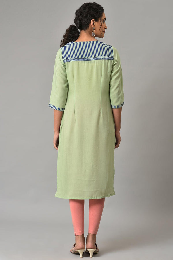 Green Print Mix Summer kurta