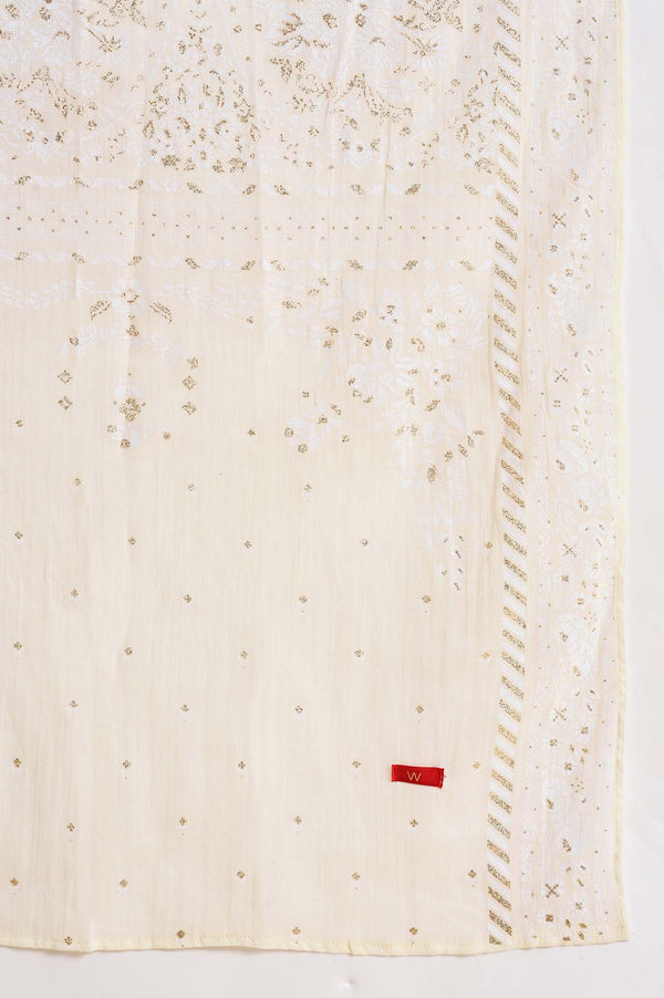 Yellow Glitter Printed kurta