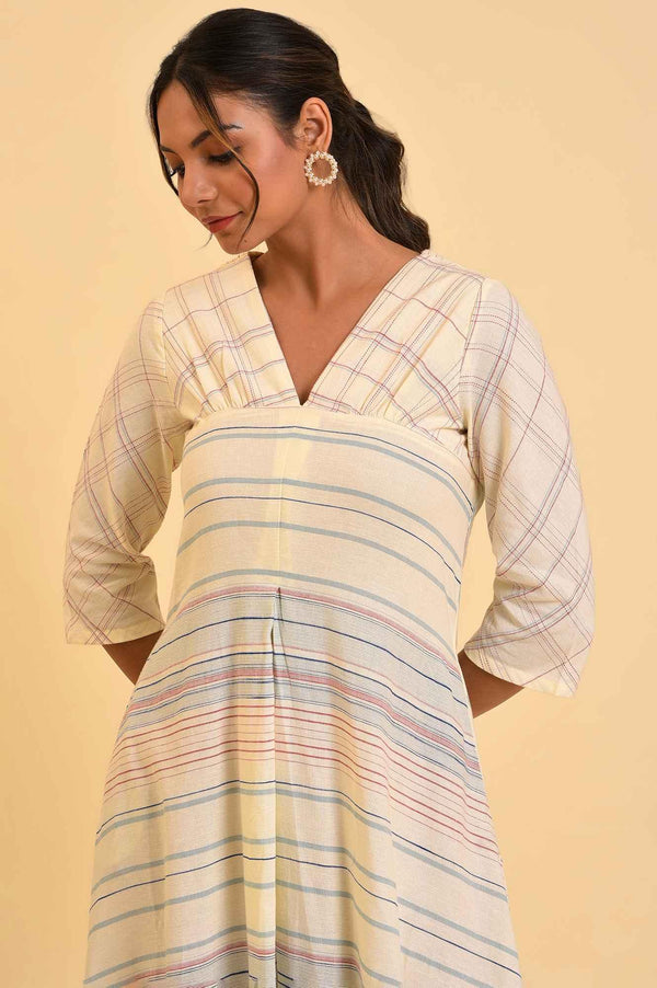 Ecru Summer Maxi Dress With Stylized Back