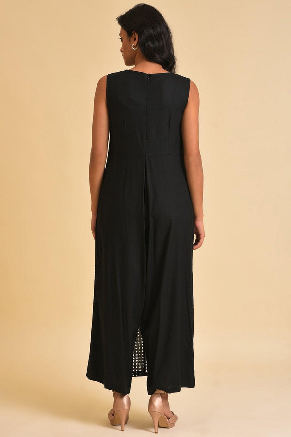 Black Schiffli Jumpsuit