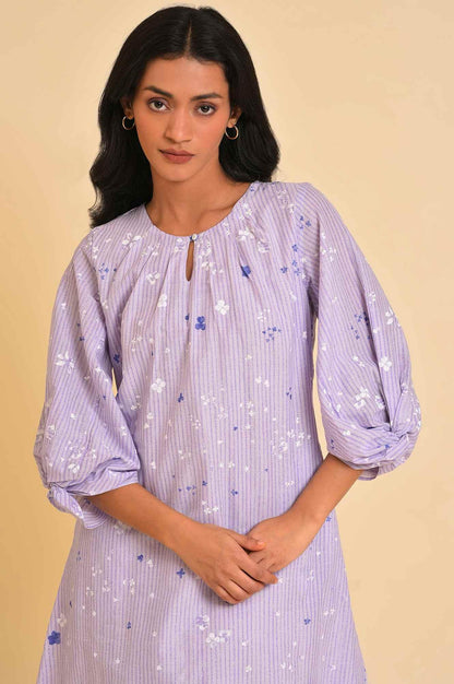 Light Puple Printed Vacay Dress - wforwoman