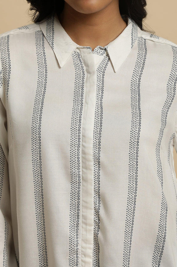 Ecru Printed Summer Shirt
