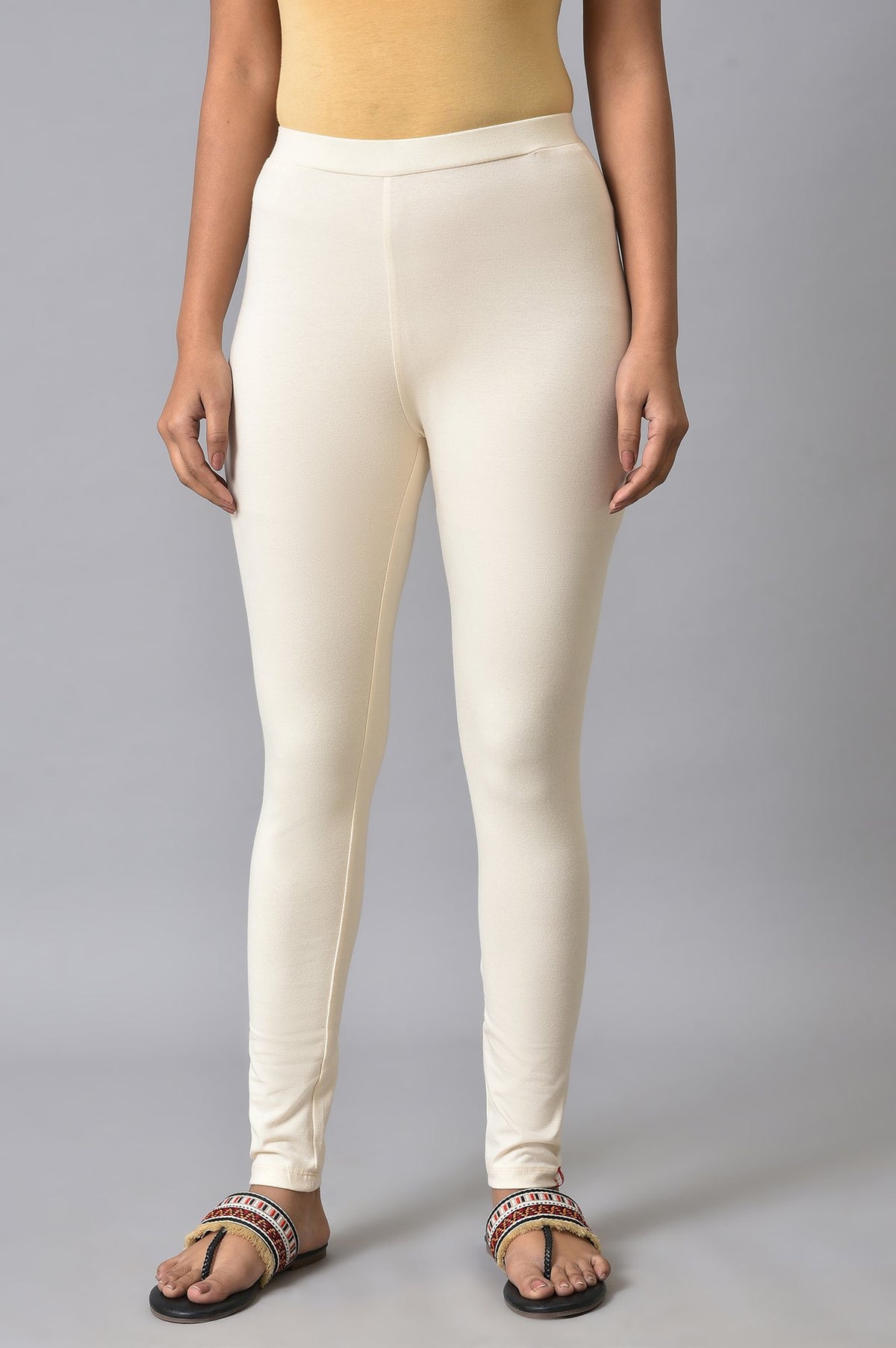 Ecru Beige Coloured Tights - S