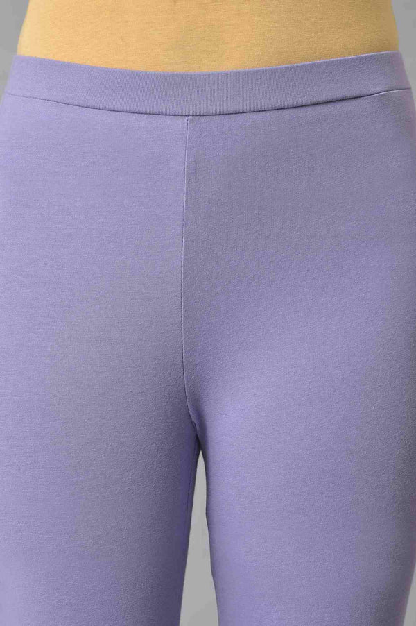 Lilac Cotton Jersey Tights