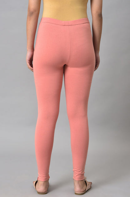 Light Orange Cotton Jersey Tights