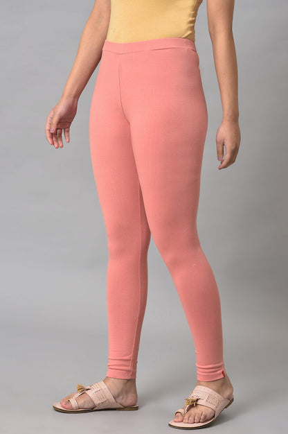 Light Orange Cotton Jersey Tights