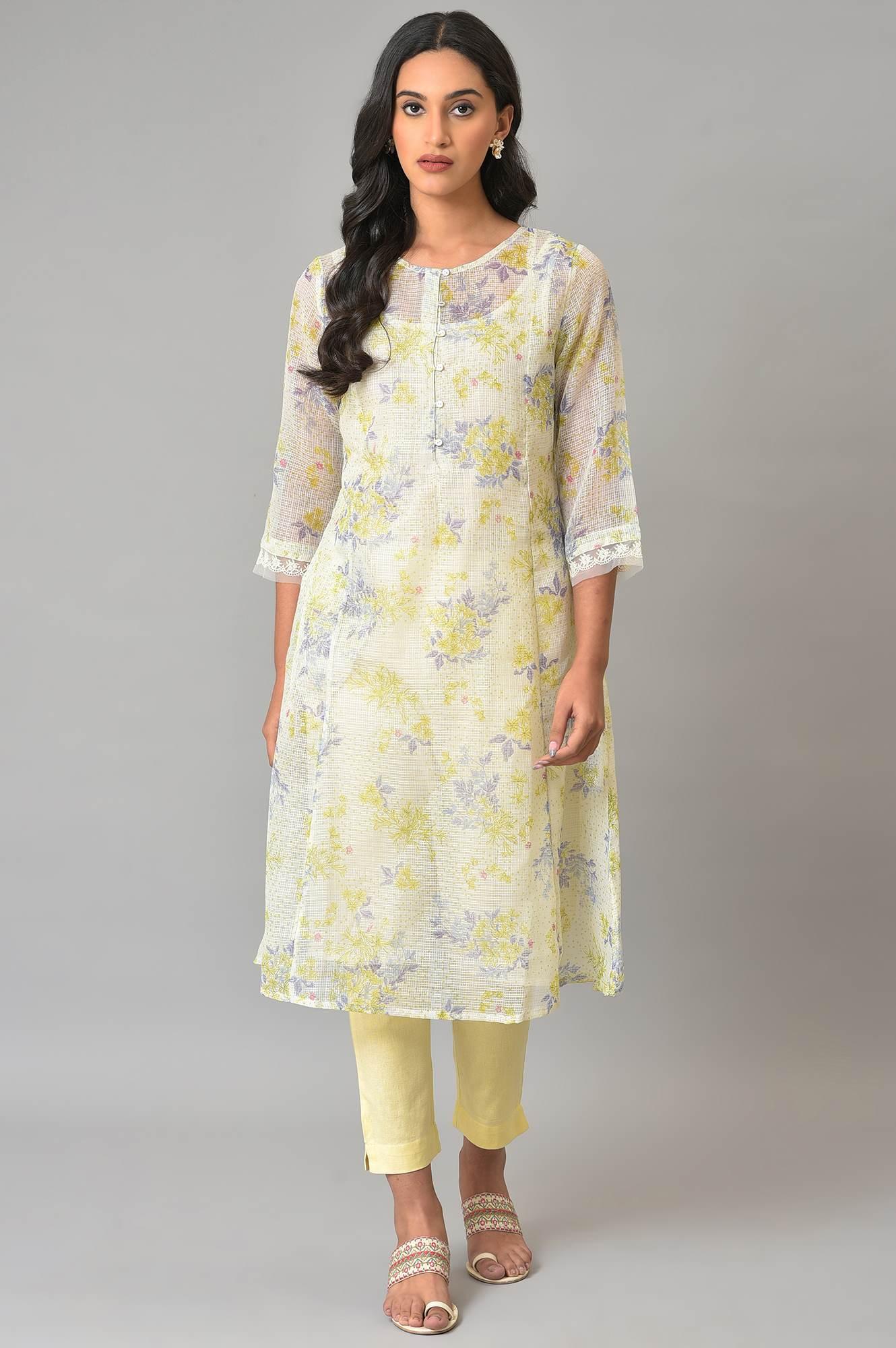 Lemonade Yellow Solid Slim Pants - wforwoman