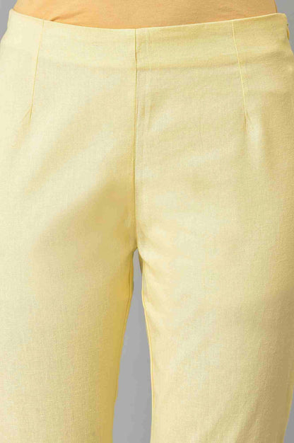 Lemonade Yellow Solid Slim Pants - wforwoman