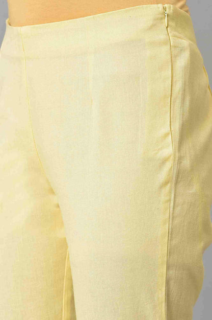 Lemonade Yellow Solid Slim Pants - wforwoman