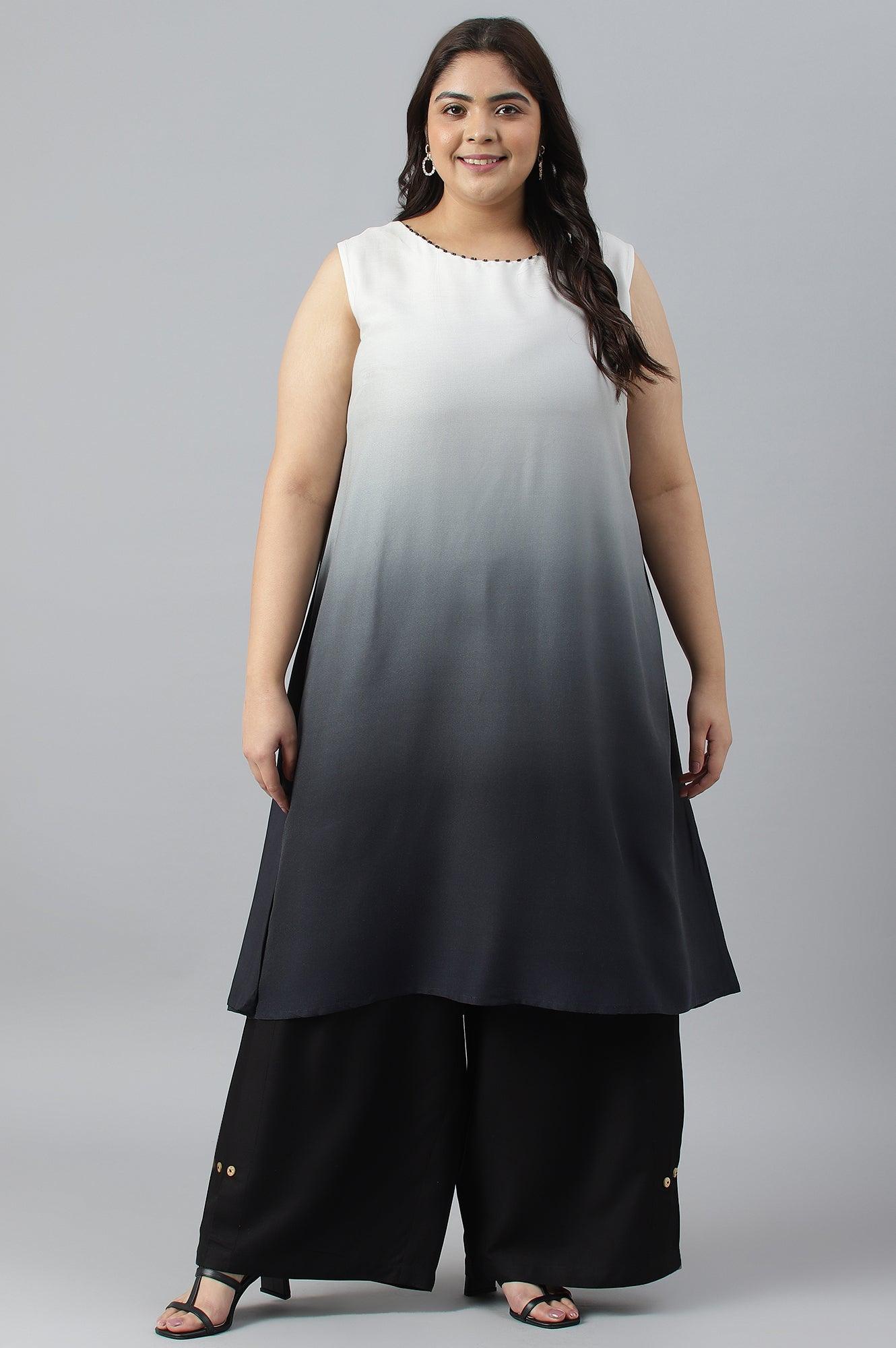 Black Plus Size Parallel Pants - wforwoman