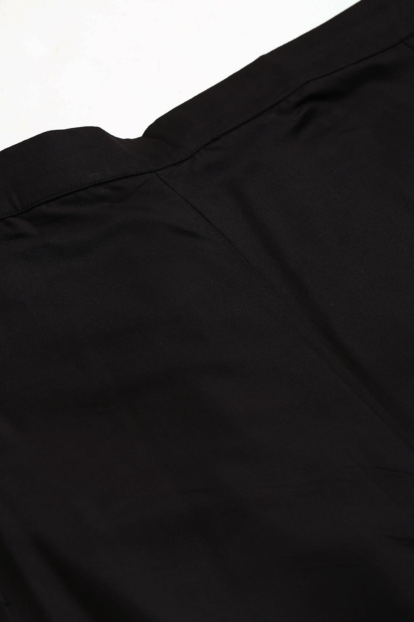 Black Plus Size Parallel Pants - wforwoman