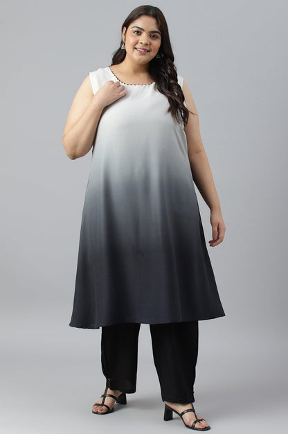 Plus Size Black Box Pleated Straight Pants - wforwoman