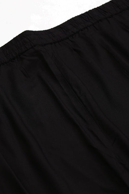 Plus Size Black Box Pleated Straight Pants - wforwoman