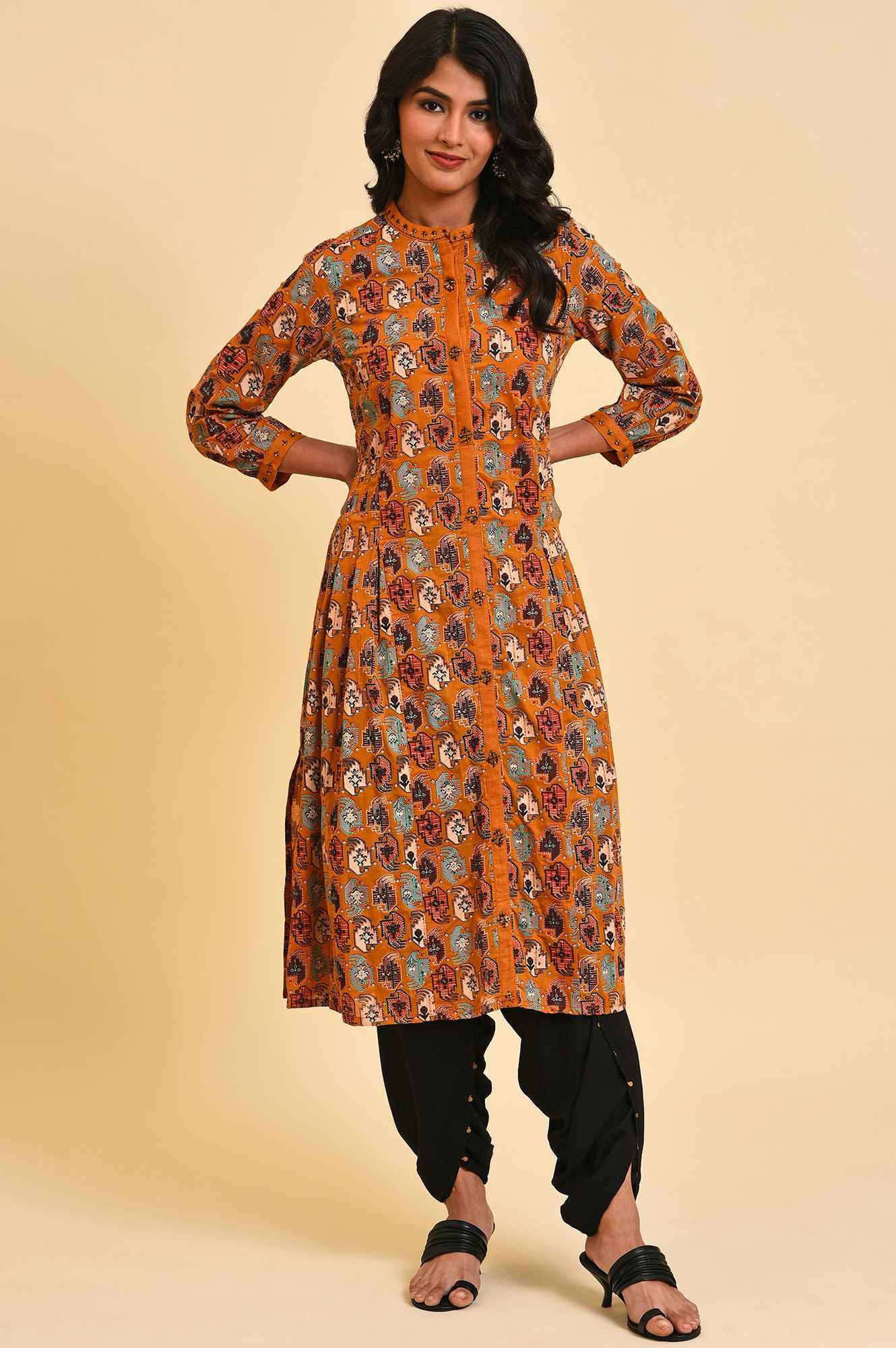 Black Dhoti Pants With Metal Hanging Trim - wforwoman