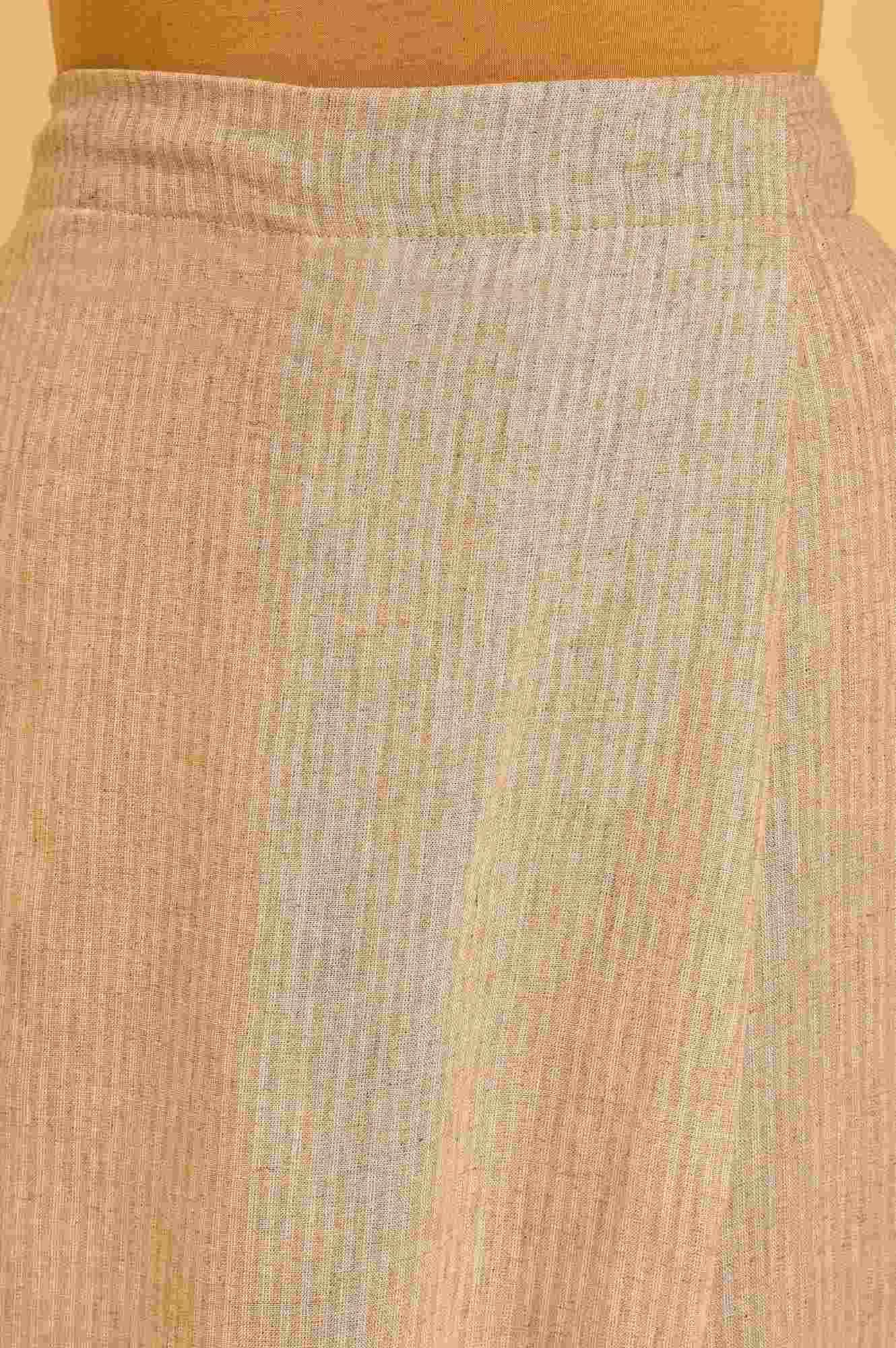 Beige Front Overlap Pants - wforwoman