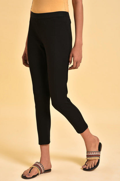 Black Fitted Jeggings - wforwoman