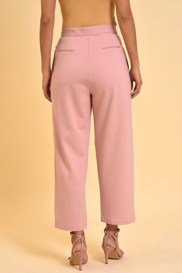 Pink Straight Fit Trouser Pants
