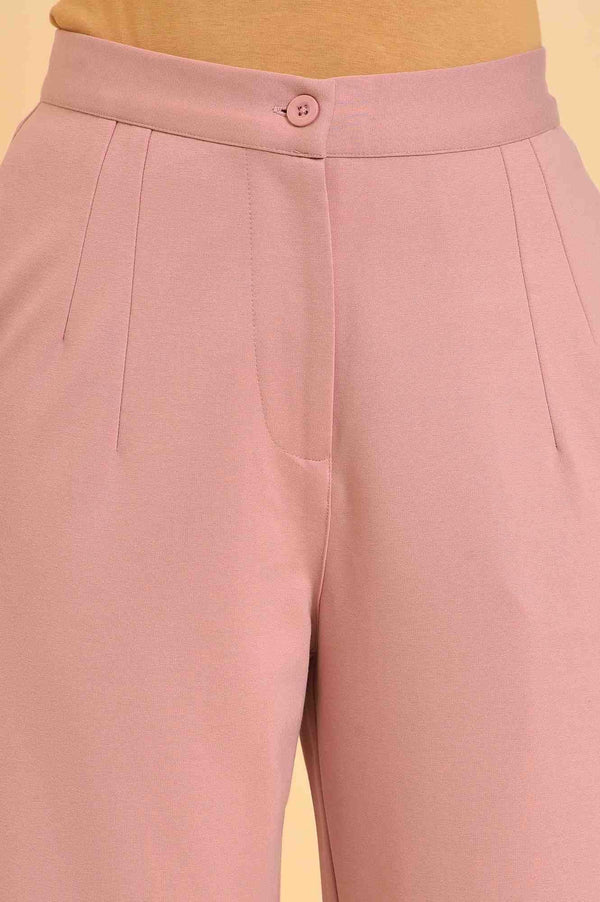 Pink Straight Fit Trouser Pants