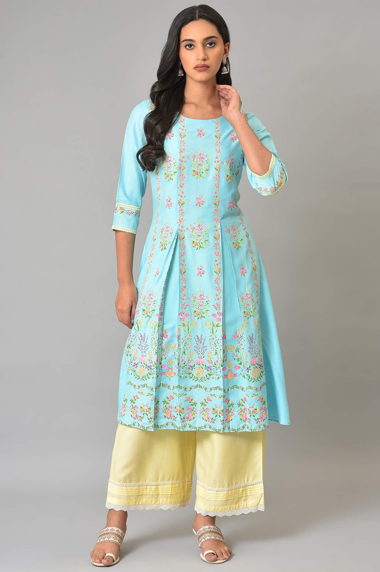 Lemonade Yellow Parallel Pants With Lace Border - wforwoman