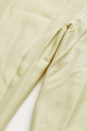 Light Yellow Plus Size Parallel Pants With Pleats And Lace Detail - wforwoman