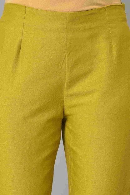 Green Embroidered Slim Pants - wforwoman