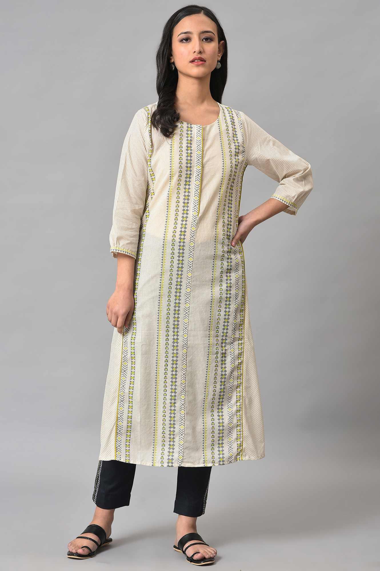 Plus Size Black Parallel Pants With Side Embroidery - wforwoman