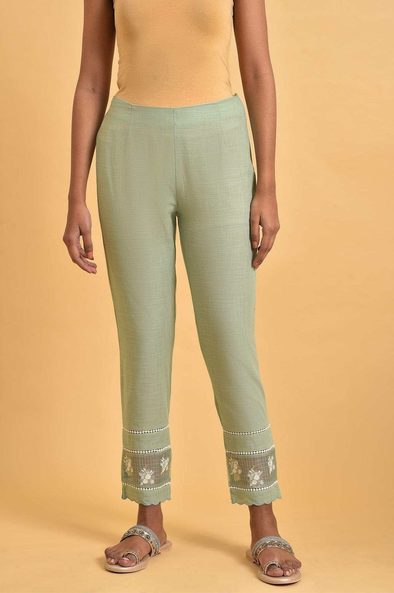 Green Kota Insert Slim Pants - wforwoman