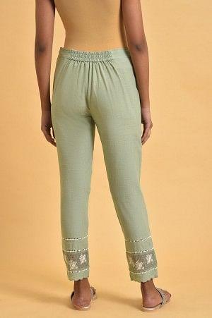 Green Kota Insert Plus Size Slim Pants