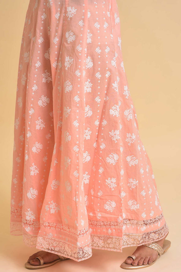 Pink Printed Festive Culottes