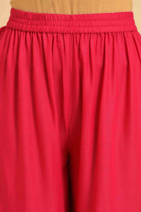 Pink Glitter Printed Sharara Pants