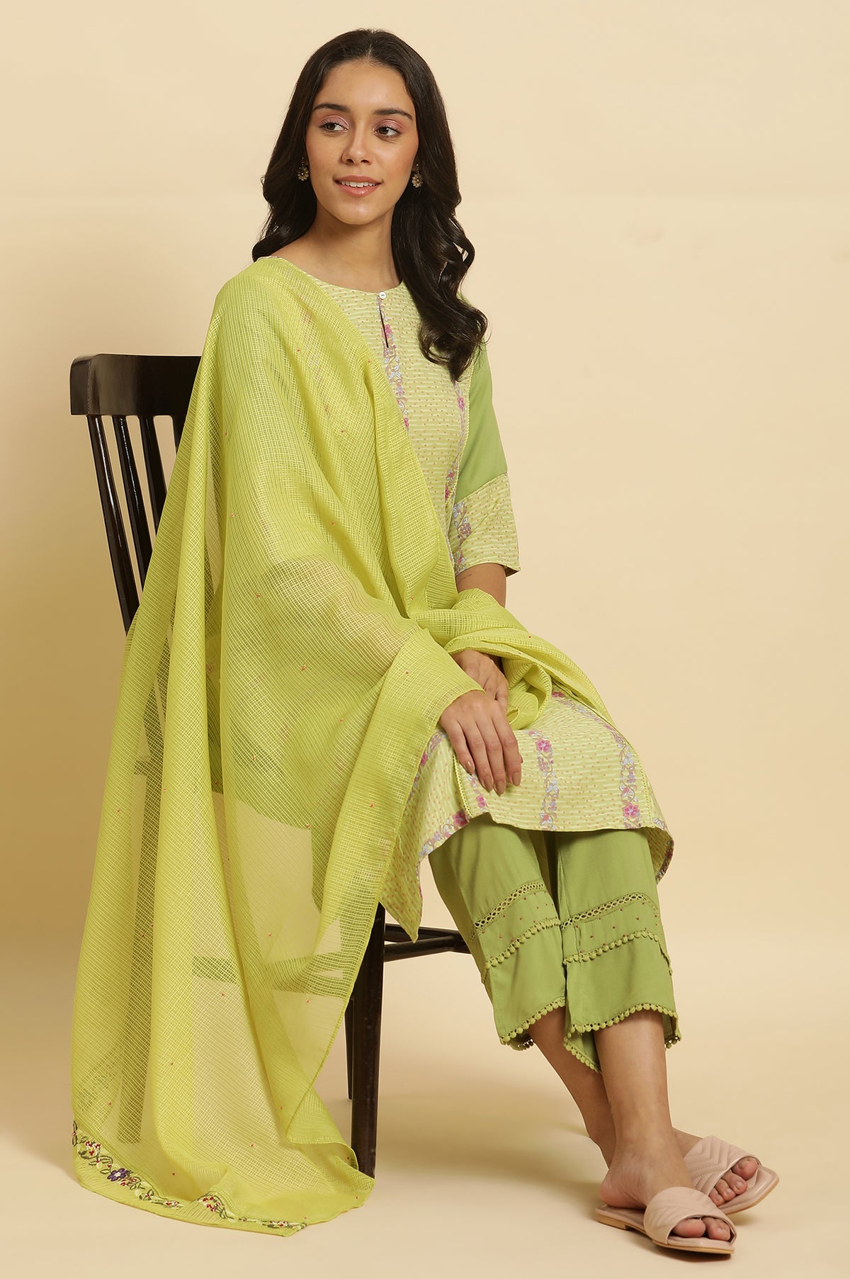 Green Kota Dupatta - FS