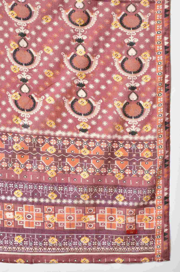 Ecru Straight Printed kurta Set