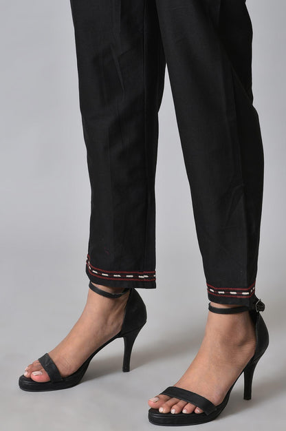 Maroon Round Neck Embroidered kurta Set - wforwoman