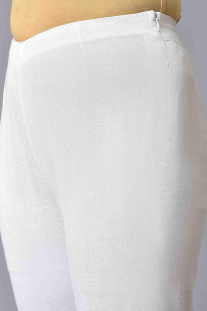 Ecru Placement Print kurta Set - wforwoman