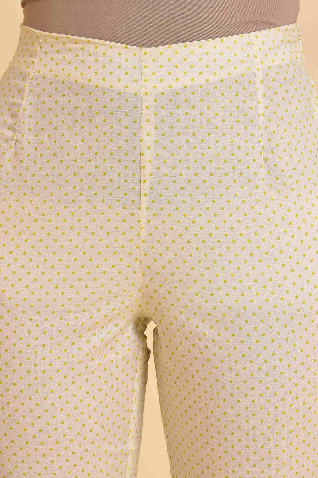 Lime Green Embroidered kurta, Pants And Dupatta Set - wforwoman