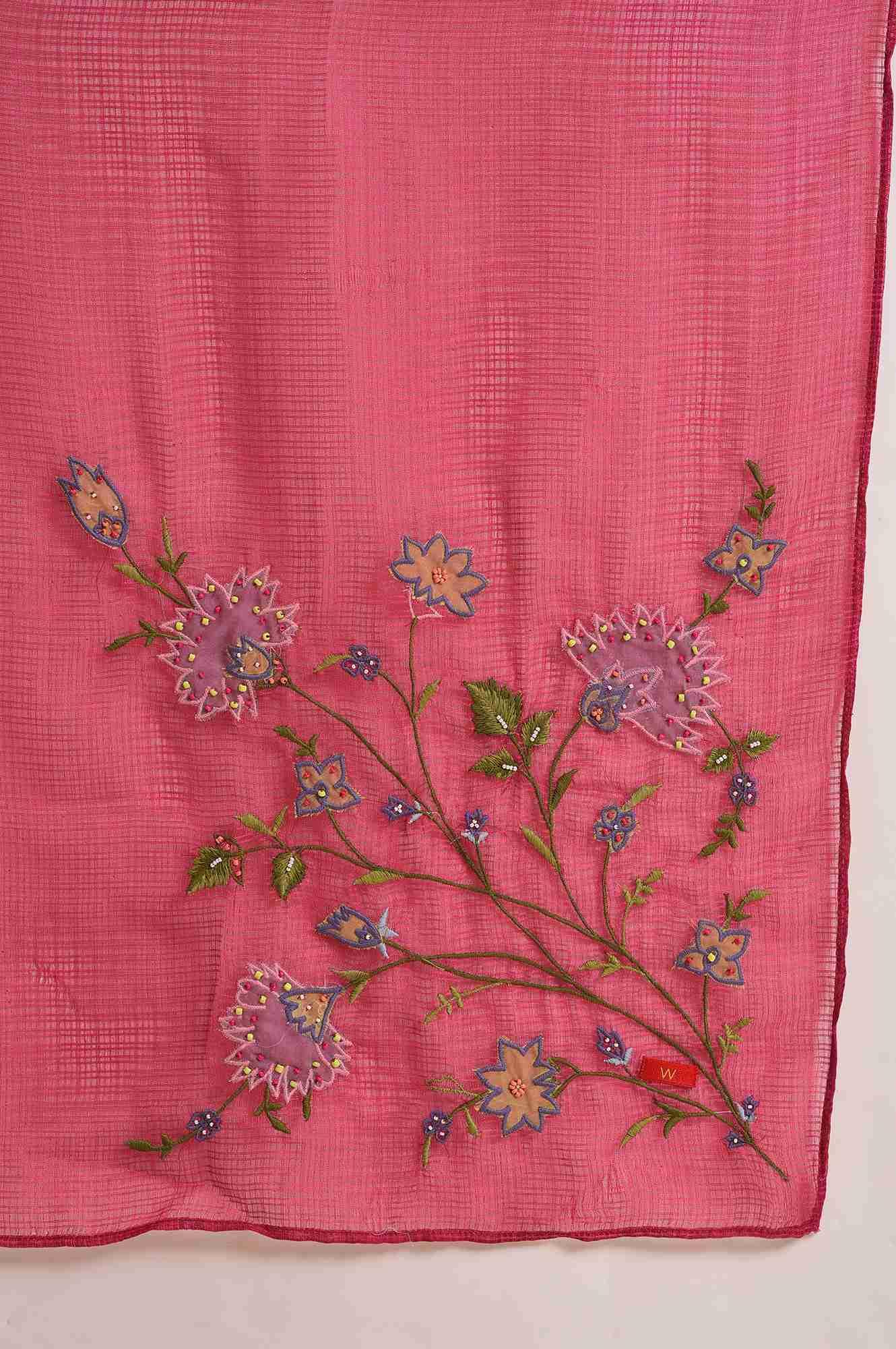 Lime Green Embroidered kurta, Pants And Dupatta Set - wforwoman